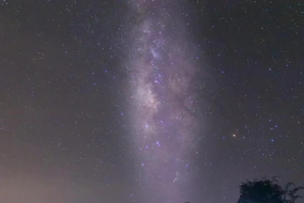 Magnificent view of the Milky Way captured under Thailand's starlit sky, showcasing celestial beauty.
