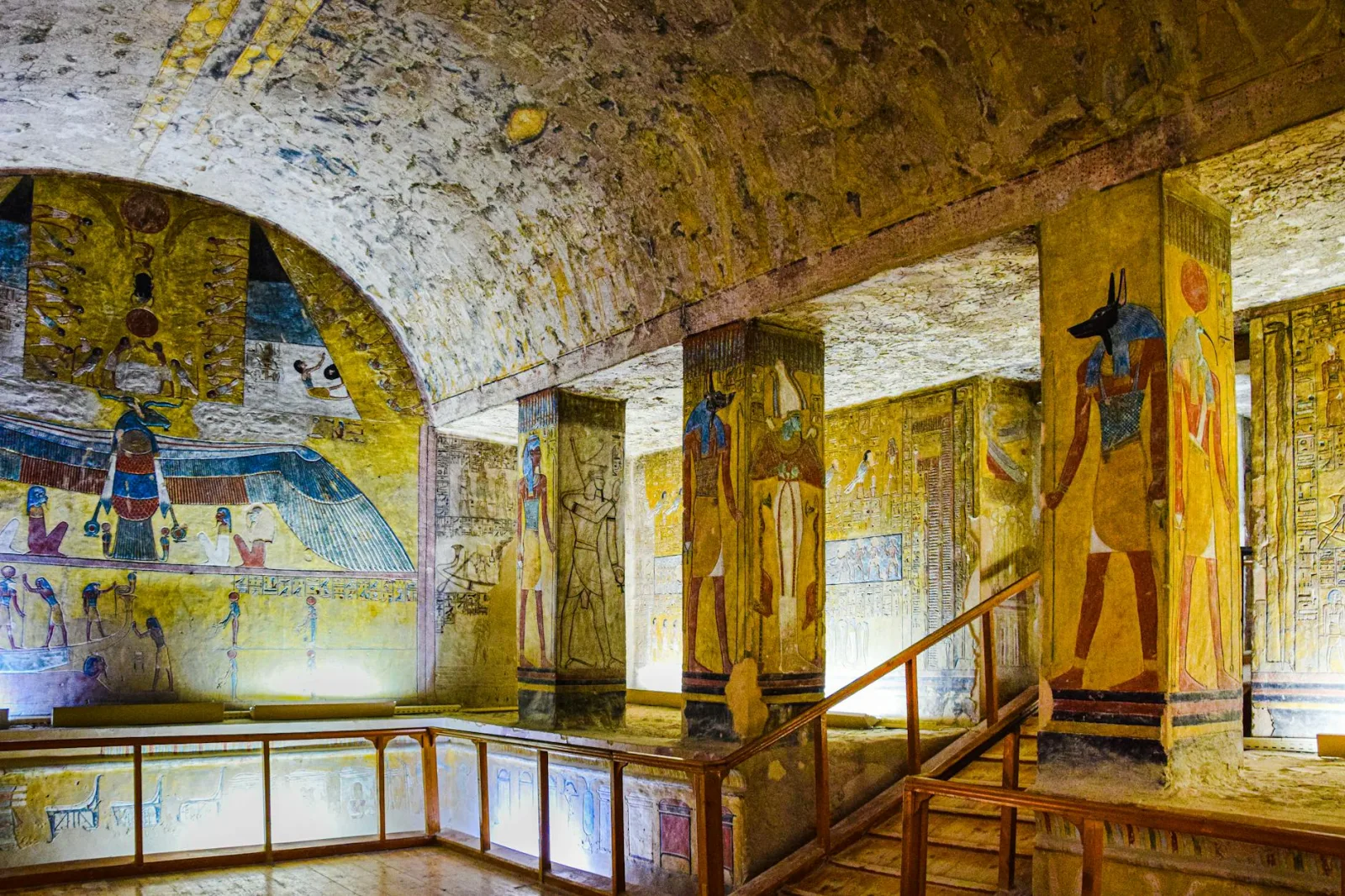 Explore the mesmerizing artistry of ancient Egyptian tomb paintings in Luxor's Valley of the Kings.